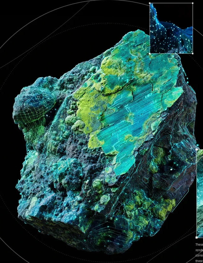 青绿数字岩层