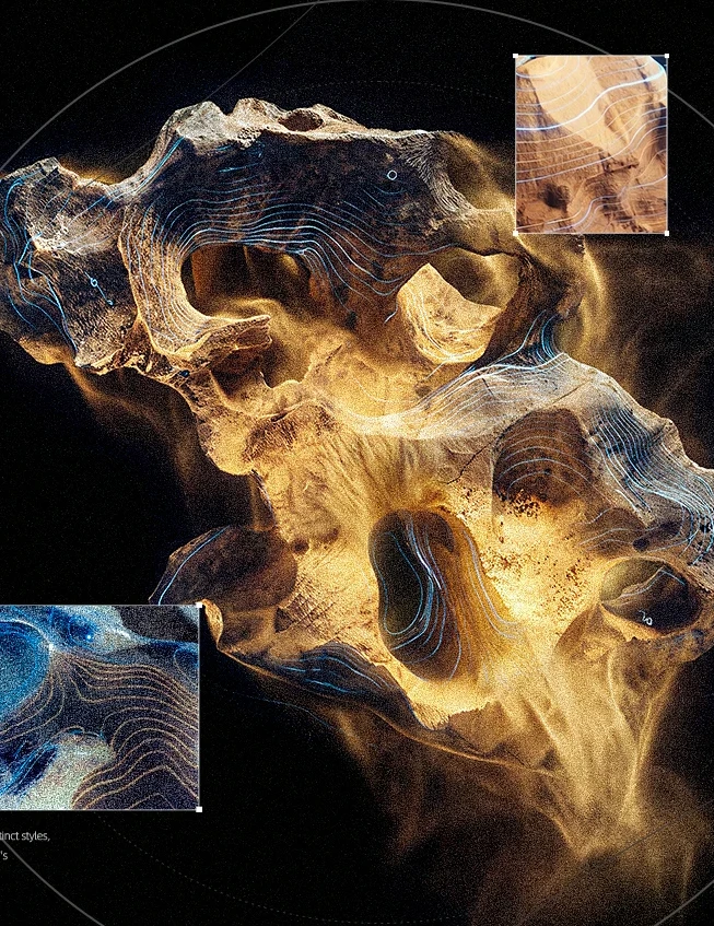 金色矿石与能量光