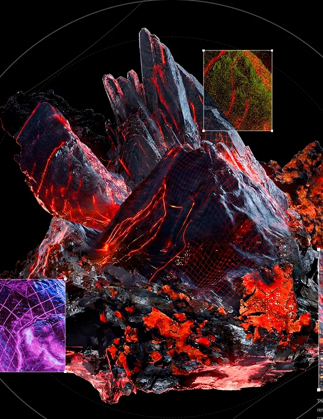 红色熔岩与数据光流